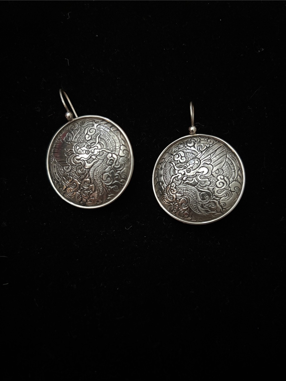 Silpada 925 Sterling Silver Round Drop Earrings